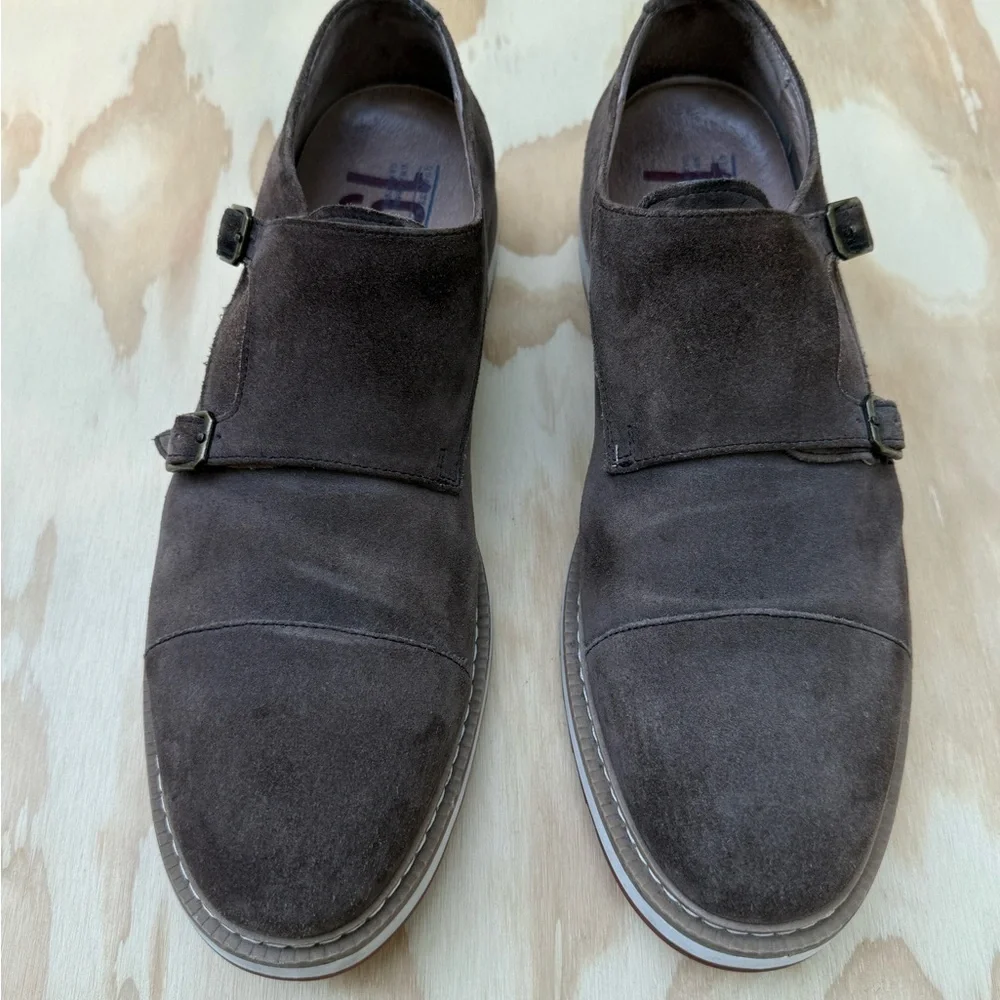 1901 Men's Brown Suede Double Monk Strap Shoes Size 11.5M - Picture 3 of 10